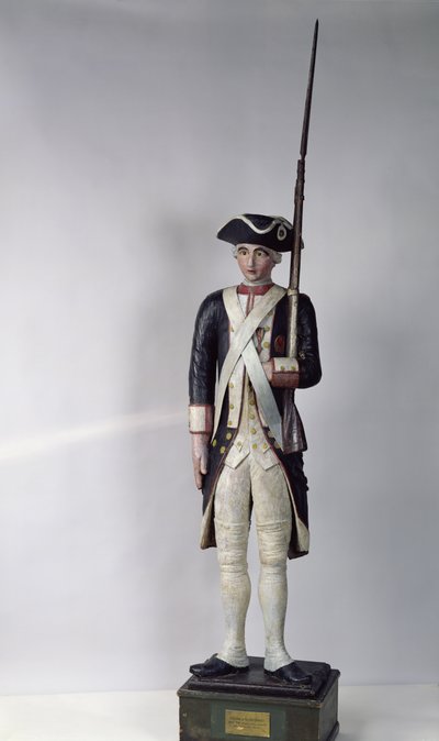 Sinal de um escritório de recrutamento da Guarda Nacional Francesa (madeira policromada) de French School